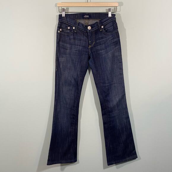 Vtg Y2K Rock & Republic Women's Low Rise Boot Cut Pocket Logo Jeans Size 24 - Picture 2 of 8